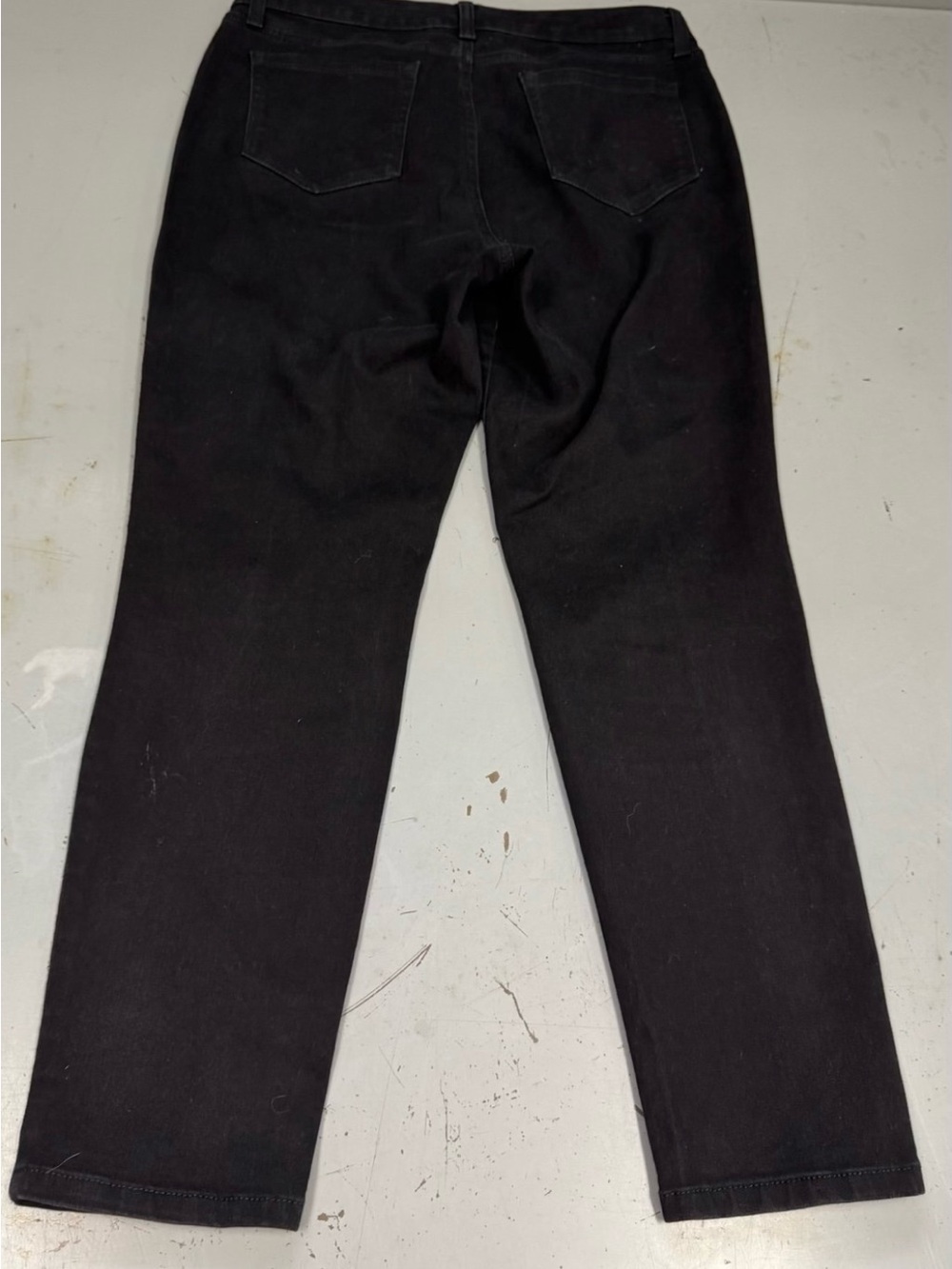 Style & Co Black studded straight jeans with gold studs Size 10 grunge emu y2k